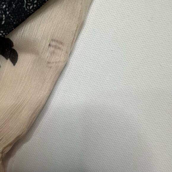 Vintage Y2K Guess Sheer Chiffon Peplum Top with Lace Appliqué - Picture 9 of 9